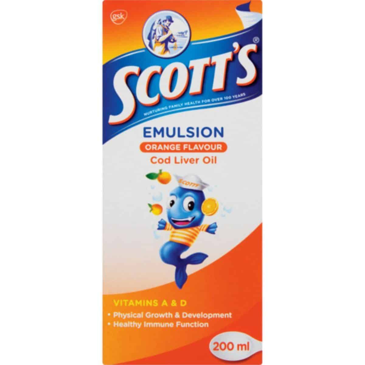 Scotts Emulsion Vitamin Syrup Orange 200ml