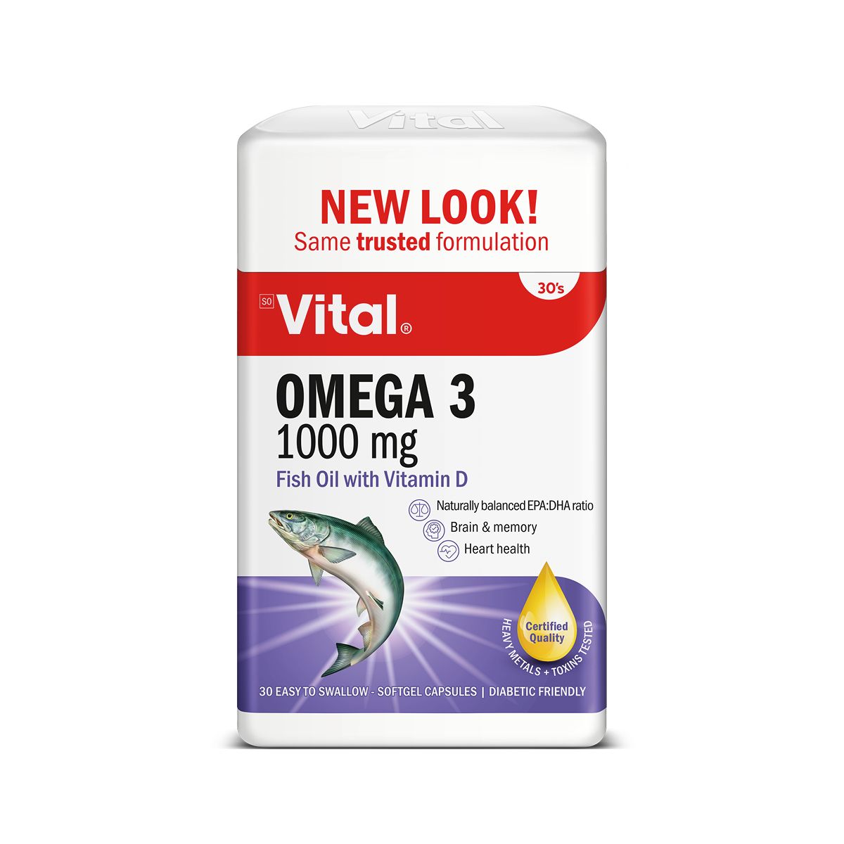 Vital Omega 3 1000mg Caps 30’s