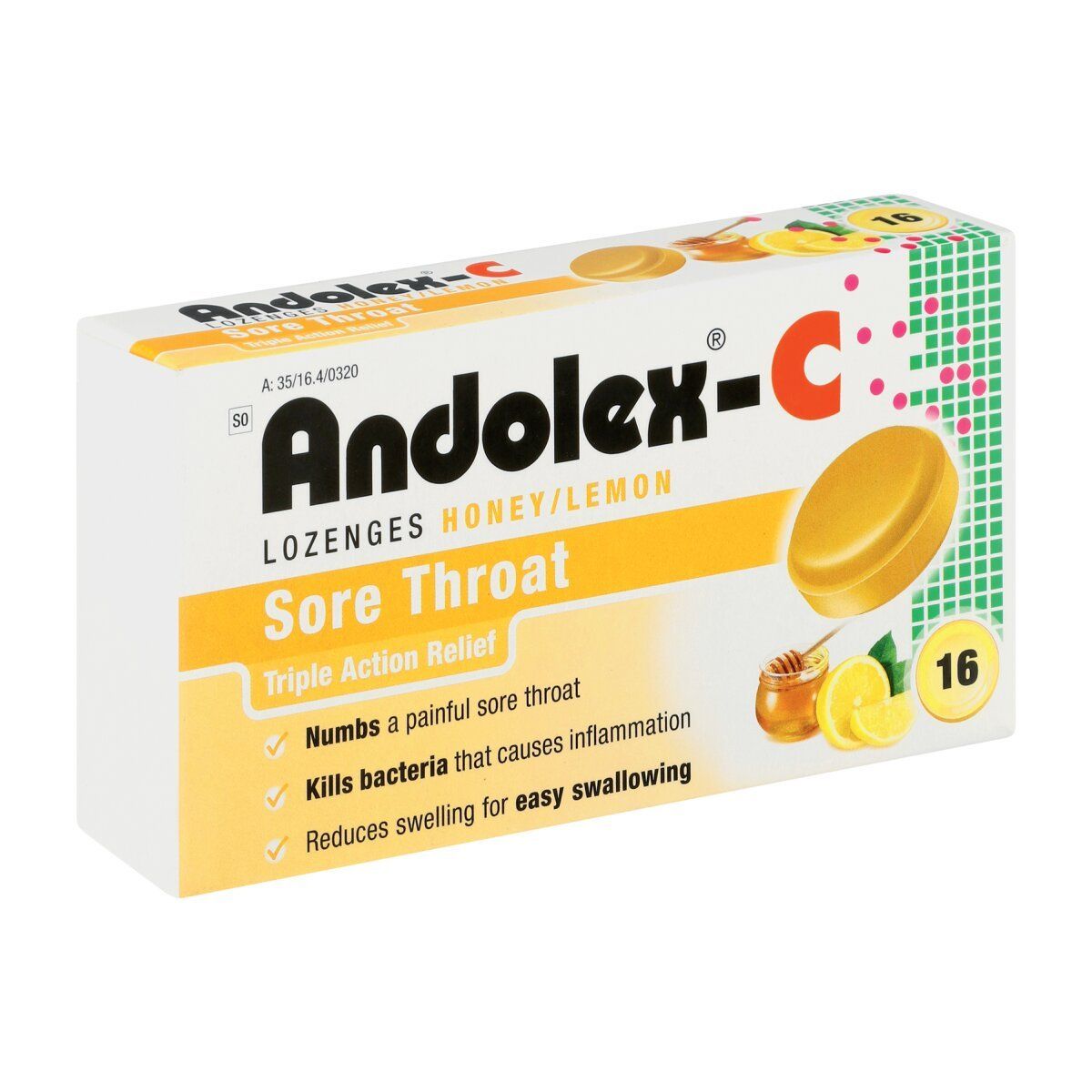 Andolex C Lozenges 16’s Honeylemon